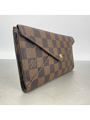 Louis Vuitton Louis Vuitton Damier Portefeuille Origami Long Wallet N63097 Ebene Women's (view 2)