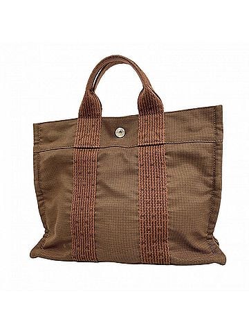 Hermès Hermes Herline PM Canvas Tote Bag, Brown, for Men and Women (view 1)