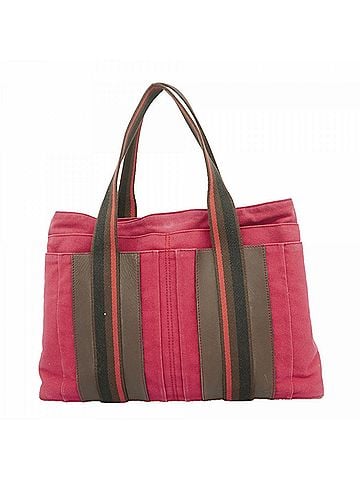 Hermès Hermes Troca Horizontal MM Canvas Tote Bag, Red, Women's (view 1)