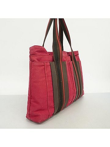 Hermès Hermes Troca Horizontal MM Canvas Tote Bag, Red, Women's (view 2)