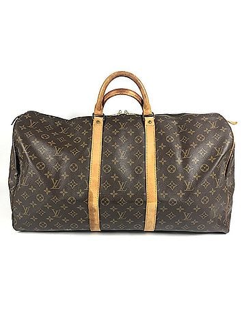 Louis Vuitton LOUIS VUITTON M41424 Monogram Keepall 55 Bag, Handbag, Travel Boston Canvas, Men's, Women's, Brown (view 1)