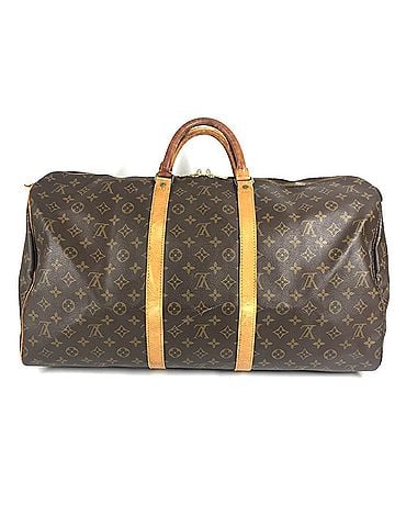 Louis Vuitton LOUIS VUITTON M41424 Monogram Keepall 55 Bag, Handbag, Travel Boston Canvas, Men's, Women's, Brown (view 2)