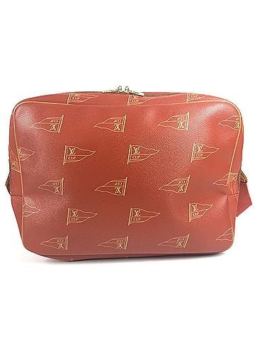 Louis Vuitton LOUIS VUITTON M80028 LVCUP Louis Vuitton Cup Calvi Bag, Crossbody Flap Messenger Shoulder Leather, Canvas, Men's, Women's, Avocado Orange (view 2)