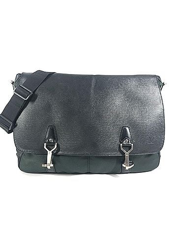 Louis Vuitton LOUIS VUITTON M30162 Taiga Delsu Bag, Flap, Crossbody, Messenger Shoulder Nylon, Leather, Men's, Women's, Khaki (view 1)