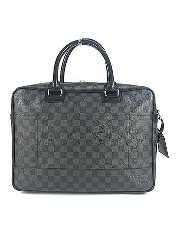 Louis Vuitton LOUIS VUITTON N23253 Damier Graphite Icare Bag, Handbag, Document Briefcase, Business Canvas, Men's, Black (view 2)