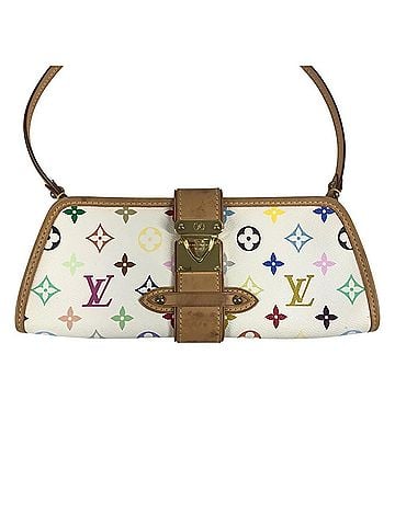 Louis Vuitton LOUIS VUITTON M40049 Monogram Multicolor Shirley Bag, Clutch 2-Way Handbag, Shoulder Canvas, Women's, Blanc White (view 2)