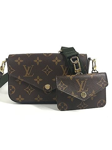 Louis Vuitton LOUIS VUITTON M80091 Monogram Multi Pochette Felicie Long Wallet Bag Crossbody Wallet/Coin Purse Shoulder Canvas Men's Women's Brown (view 1)