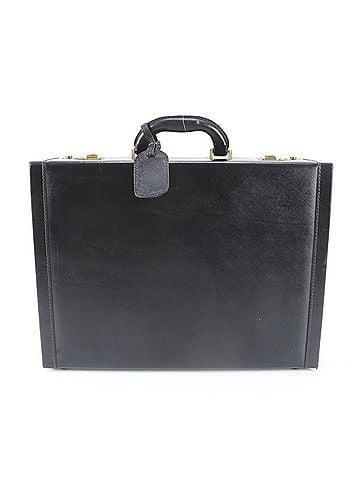 Prada Prada Leather Attache Case, Hard Briefcase, Black, Men's (view 1)