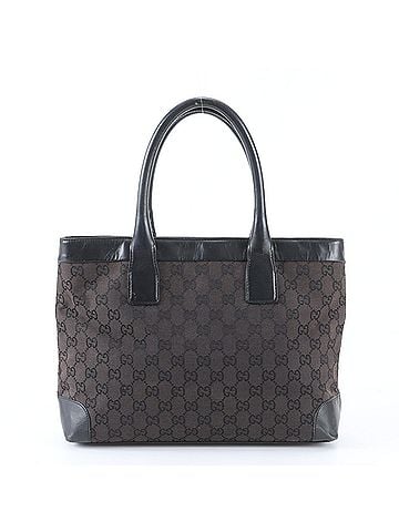Gucci Gucci GG Canvas 002 1119 Leather Tote Bag Handbag Shoulder Black Women's (view 1)