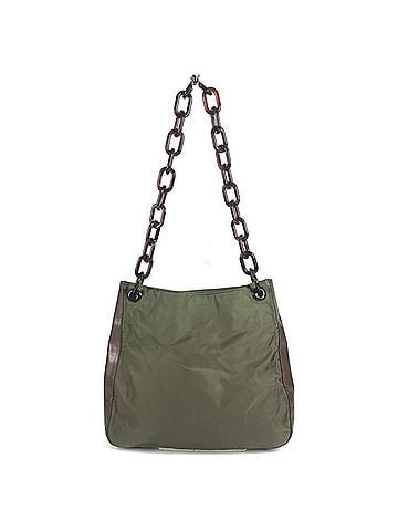 Prada PRADA plastic chain bag, shoulder tote leather, nylon, men's, women's, khaki. (view 1)
