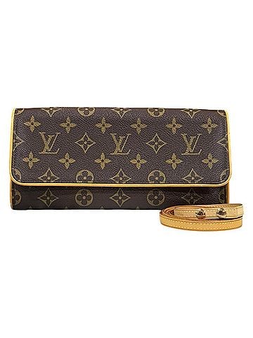 Louis Vuitton Louis Vuitton Pochette Twin GM Monogram Shoulder Bag, Canvas M51852 Brown, Men's and Women's, LOUIS VUITTON (view 1)