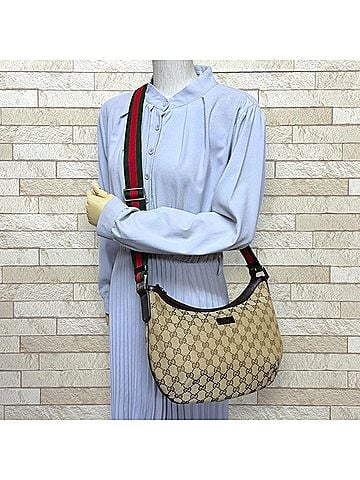 Gucci Gucci GG Canvas Shoulder Bag, Handbag, 181092 Beige, Women's GUCCI (view 2)