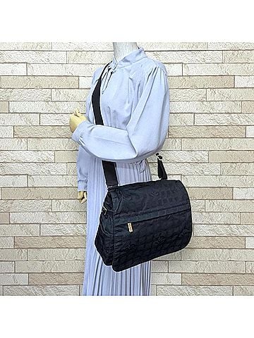 Chanel Chanel New Travel Shoulder Bag, Nylon Jacquard A29348, Black, Women's CHANEL (view 2)