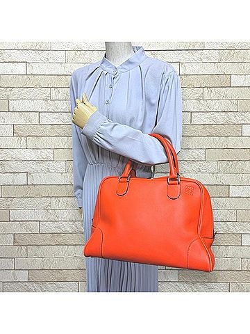 Loewe Loewe Amazona 75 Large Handbag, Leather, Orange, Women's LOEWE (view 2)
