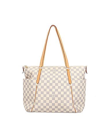 Louis Vuitton Louis Vuitton Totally MM Damier Azur Tote Bag, Canvas N41279, White, Women's, LOUIS VUITTON (view 1)