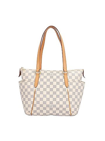 Louis Vuitton Louis Vuitton Totally PM Damier Azur Tote Bag, Handbag, Canvas, N41280, White, Women's, LOUIS VUITTON (view 1)