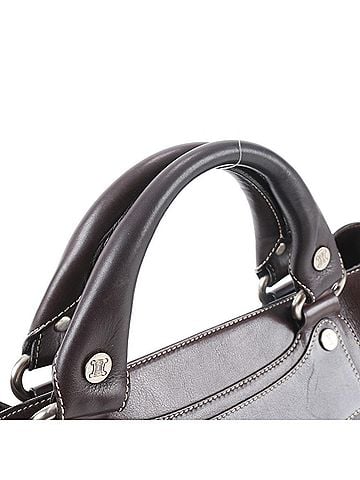 Céline Celine Boogie Bag Leather Handbag Tote Brown Women's (view 2)