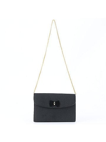 Gucci Vintage Gucci Ribbon Chain Shoulder Bag, Black with Gold Accents, for Women (view 1)