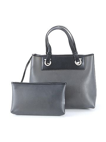 Salvatore Ferragamo Salvatore Ferragamo Gancini Handbag with Pouch, Tote Bag, Gray, Women's (view 1)