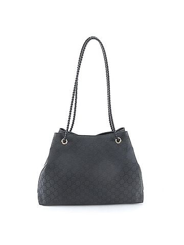 Gucci Gucci GG Canvas 419689 Leather Tote Bag Handbag Shoulder Black Women's (view 1)