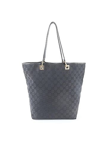 Gucci Gucci GG Canvas 002 1098 Leather Tote Bag Handbag Shoulder Black Women's (view 1)