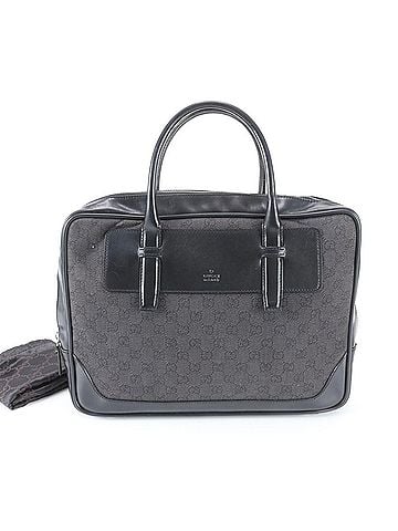Gucci Gucci GG Canvas 101666 Leather Handbag Briefcase Black Men's (view 1)