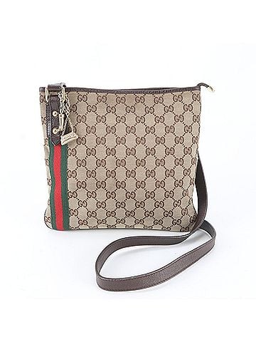 Gucci Gucci GG Canvas Sherry Line 144388 Leather Shoulder Bag Handbag Tote for Women (view 1)