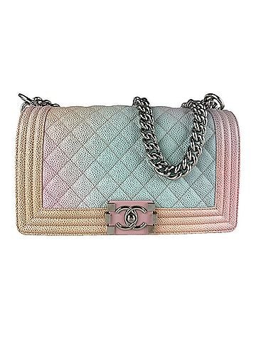 Chanel Chanel Boy Shoulder Bag, Caviar Leather, Metal, Pastel Color, Silver, Women's, z9993 (view 1)