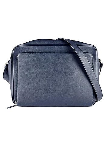 Prada Prada PRADA Shoulder Bag Leather Navy Silver Men's z9997 (view 1)
