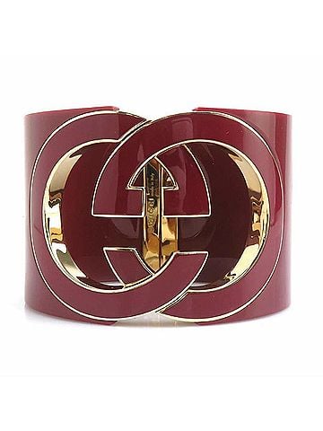Gucci Gucci Bangle, Interlocking G, Plastic, Bordeaux, Women's, r11229a (view 1)