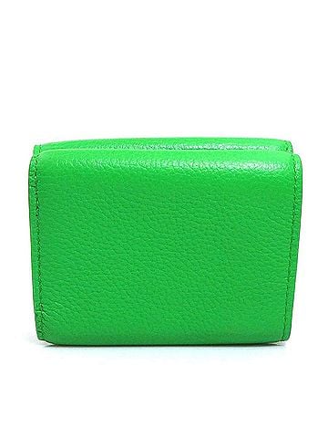 Bottega Veneta Bottega Veneta Tri-fold Wallet, Leather, Green, Men's/Women's, r11221a (view 2)
