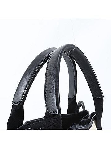 Balenciaga Balenciaga Navy Cabas Leather Canvas 2-Way Shoulder Bag Handbag Tote for Women (view 2)