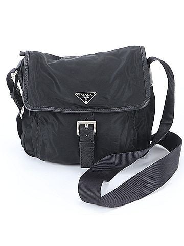 Prada Prada Tessuto Nylon Triangle Logo Leather Shoulder Bag, Crossbody Messenger Bag for Men (view 1)