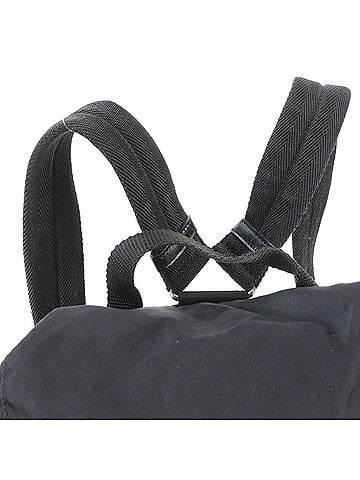 Prada Prada Tessuto Nylon Triangle Logo Leather Backpack/Handbag, Black, Women's (view 2)