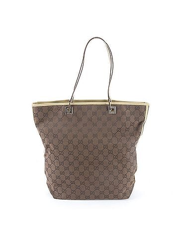 Gucci Gucci GG Canvas 31243 Leather Tote Bag Handbag Shoulder Brown Women's (view 1)