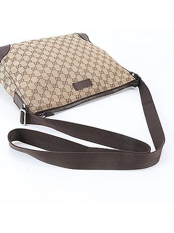 Gucci Gucci GG Canvas 110054 Leather Shoulder Bag, Crossbody Messenger Bag for Men (view 2)