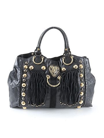 Gucci Gucci Babushka Emblem 207301 Leather Tote Bag Handbag Shoulder Black Women's (view 1)