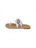 Zoe 100% Calf Leather White Sandals Size EU 41 - photo 4