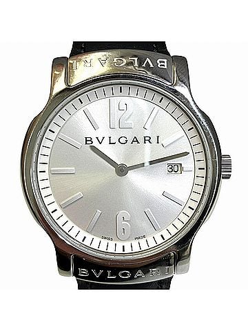 Bvlgari Bulgari BVLGARI Solo Tempo watch, total weight 38.1g, stainless steel, genuine leather strap, quartz movement, ST35S (view 1)
