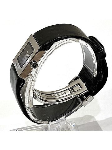 Chanel Chanel Matelassé Watch, Total Weight 27g, Stainless Steel, Genuine Leather Strap, Quartz Movement, Black Dial, H0116 (view 2)