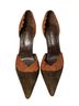Colin Stuart Brown Green Heels Size 7 1/2 - photo 1