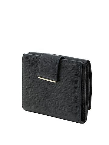 Prada Prada Logo Tri-fold Wallet Flap Black Saffiano Leather Women's PRADA (view 2)