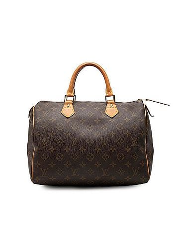 Louis Vuitton Louis Vuitton Monogram Speedy 30 (older model) handbag, mini Boston bag, M41526, brown leather, women's, LOUIS VUITTON (view 1)