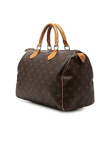 Louis Vuitton Louis Vuitton Monogram Speedy 30 (older model) handbag, mini Boston bag, M41526, brown leather, women's, LOUIS VUITTON (view 2)