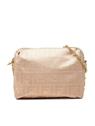 Fendi Fendi Zucca Glitter Chain Shoulder Bag, Pink Beige Canvas, Women's FENDI (view 1)