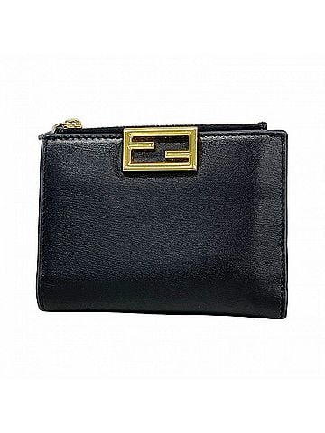Fendi Fendi Leather Wallet, Black, Women's (view 1)