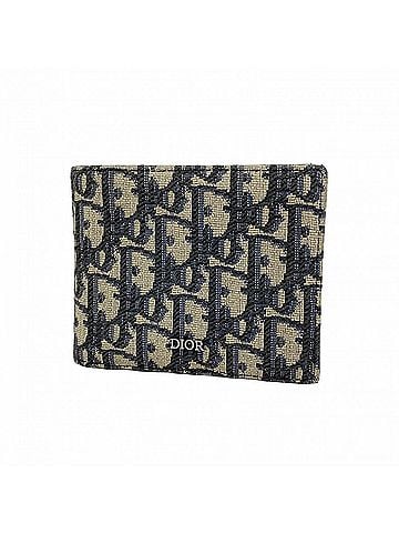 Christian Dior Christian Dior Trotter Canvas Wallet, Navy, Men's (view 1)