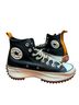 Converse 100% Leather Black Brown Sneakers Size 8 1/2 - photo 1