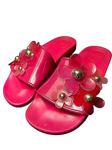 Marc Jacobs Daisy Aqua Slides Sandals (view 1)