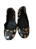 Tory Burch 100% Patent Leather Floral Black Pink Flats Size 5 1/2 - photo 5